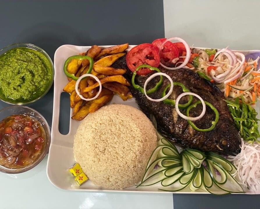 Atieke With Grilled Tilapia